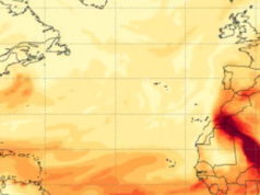 Nube de Polvo del Sahara se acerca a la Península de Yucatán