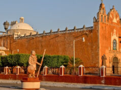 FGE y SSP investigan colocación de supuesta narcomanta en capilla de Ticul